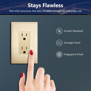 LIDER Modern Ogee Edge screwless wall plate featuring a durable thermoplastic surface that resists scratches, fingerprints, and smudges for long-lasting performance in residential and commercial interiors.