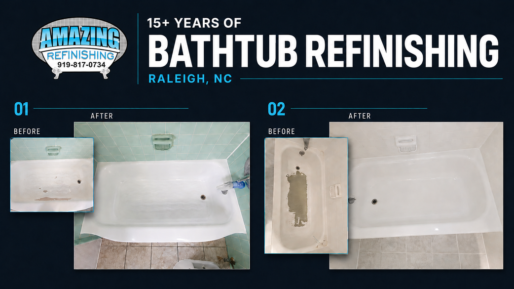 Bathtub Refinishing Raleigh, NC: Amazing Refinishing Marks 15+ Years of Service