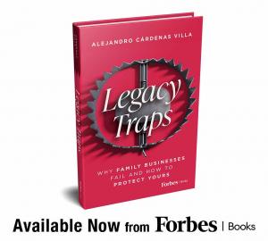 Book cover image of Legacy Traps by Alejandro Cárdenas Villa, book launch announcement.