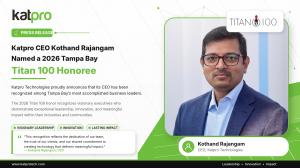 Katpro Technologies CEO Kothand Rajangam Named a 2026 Tampa Bay Titan 100 Honoree
