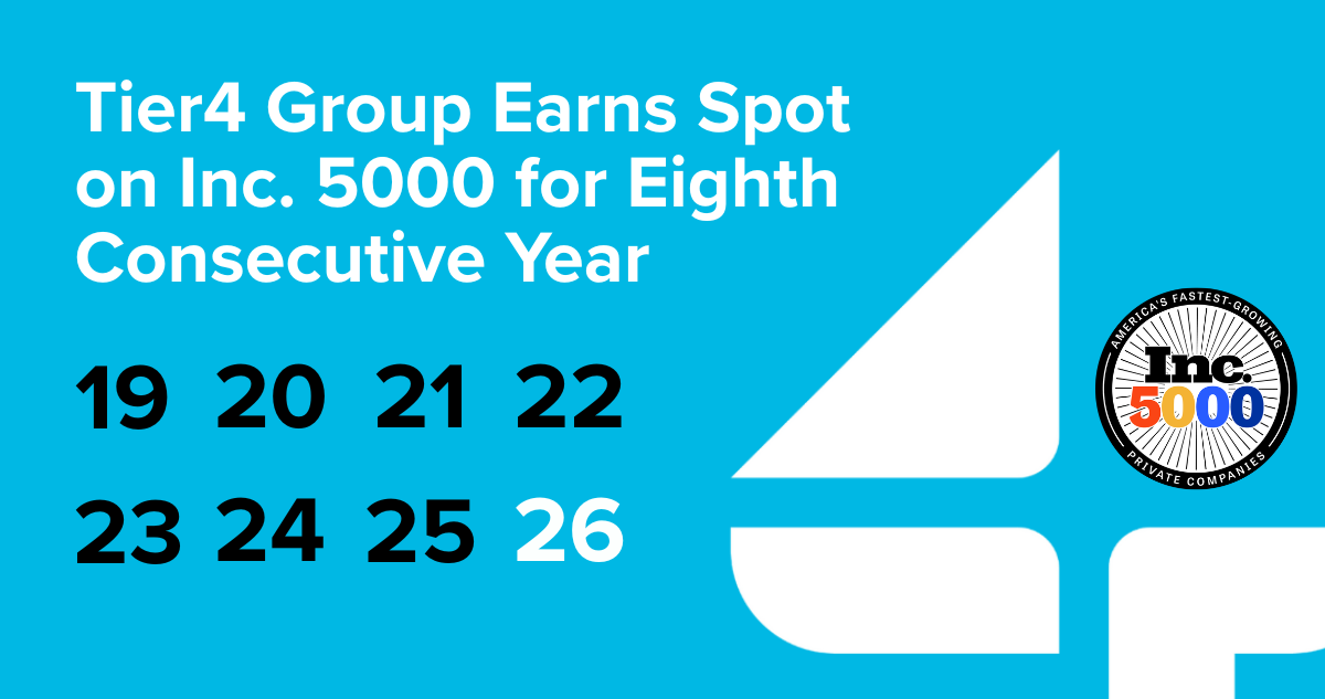 Tier4 Group Earns Spot on Inc. 5000 List for Eighth Consecutive Year