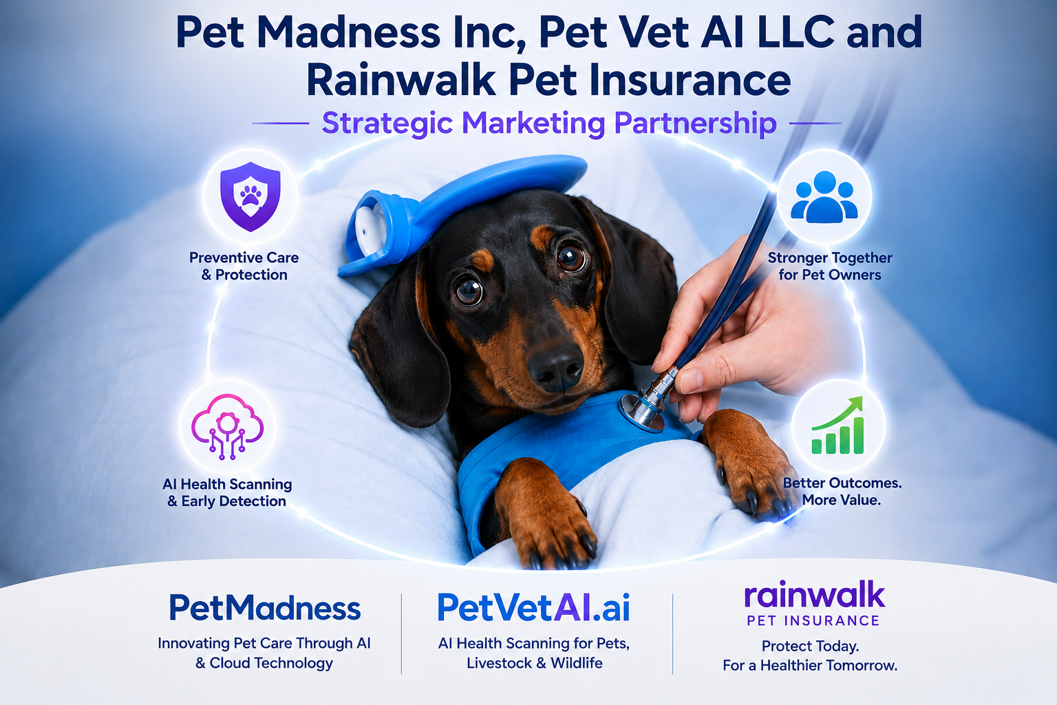 Pet Madness Inc, PetVetAI LLC and Rainwalk Pet Insurance Form Strategic Marketing Partnership