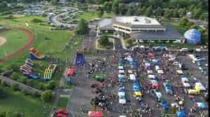 Paid search is getting more expensive for nearly every business that uses it Aerial view of vendor tents, inflatables and crowds at Evesham Township's National Night Out 2026
