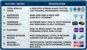 Smart My Boat Navigator Key Technical Specifications