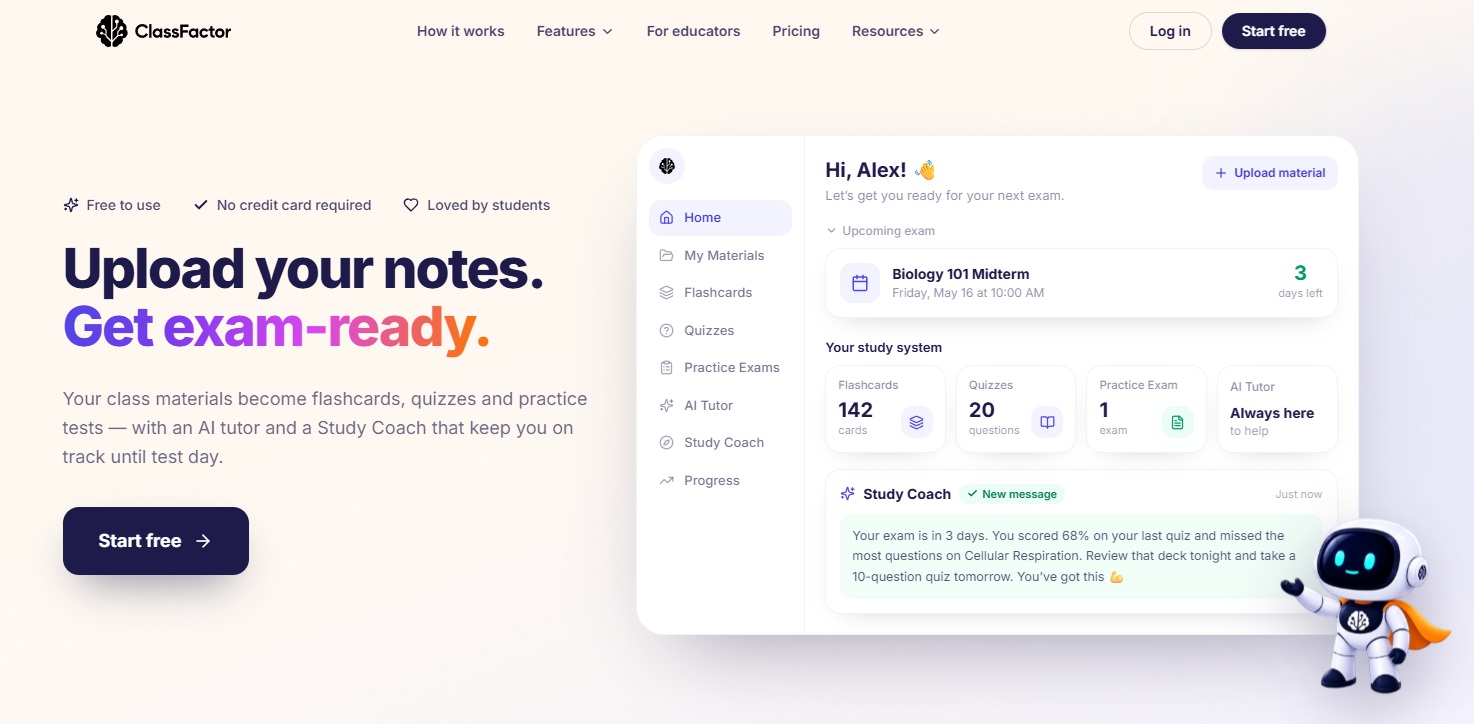 Class Factor Launches Free AI Study Platform to Help Students Get Exam-Ready