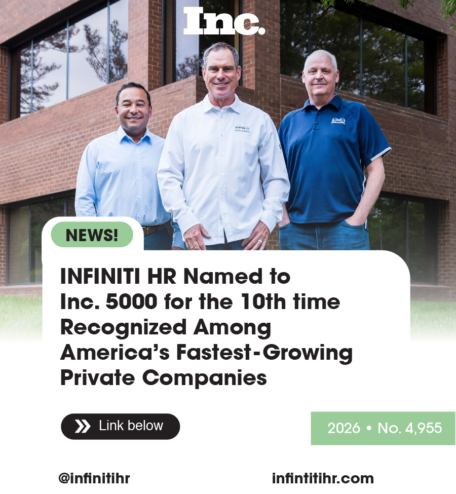 INFINITI HR Named to Inc. 5000 for 10th Time, Reinforcing Legacy of Sustained Growth