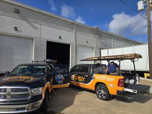Garage door opener repair by a technician in Houston Texas