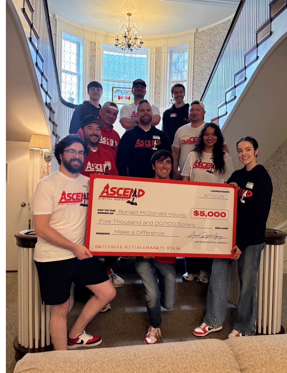 Ascend Digital Agency Volunteers And Donates $5,000 To Ronald McDonald House Buffalo