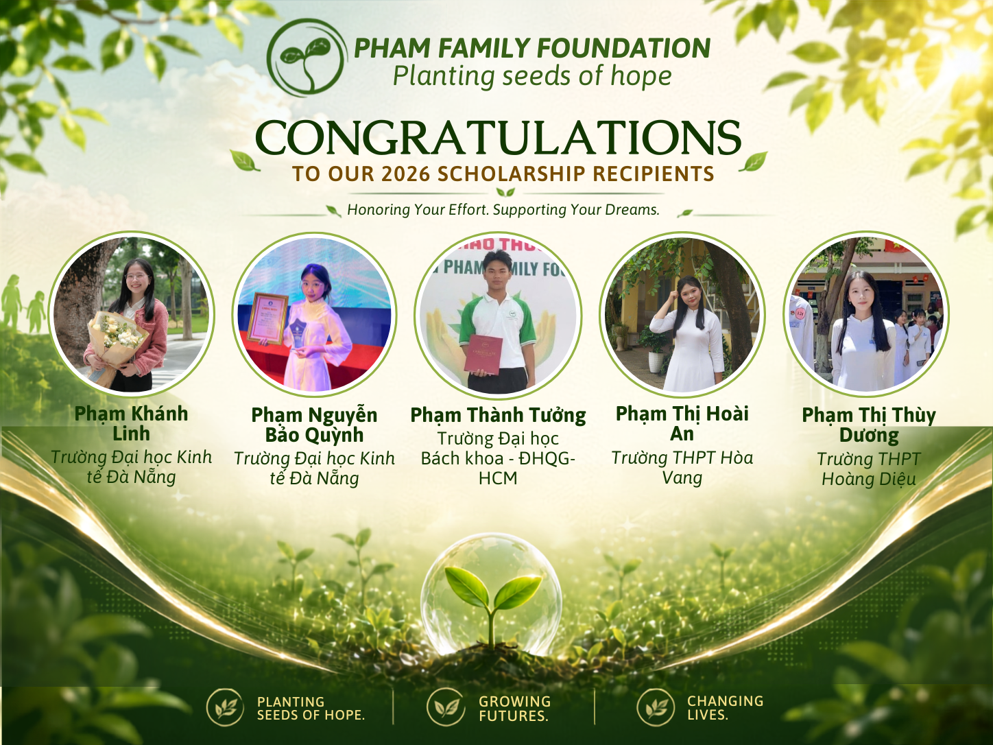 The Pham Family Foundation Announces 2026 Scholarship Recipients