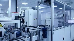 Automated RX production workflow at HONGCHEN Optical, supporting standardized lens handling and efficient customized order processing.