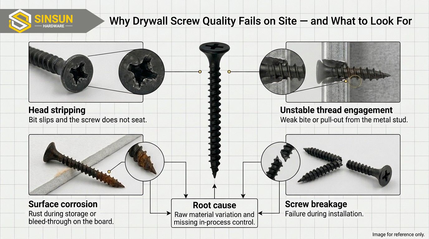 Sinsun Hardware: China Drywall Screw Supplier Backed by Integrated Fastener Production