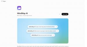 Página de la app MindMap AI en ChatGPT con el botón Probar en el chat y tres ejemplos de peticiones.