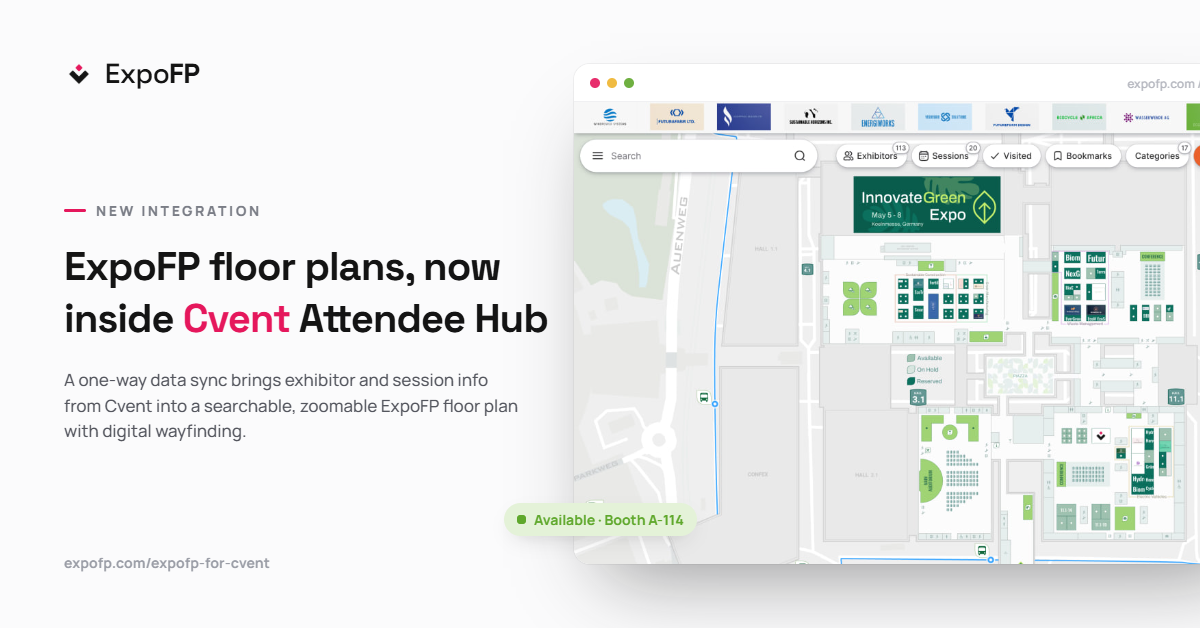 ExpoFP Launches Interactive Floor Plan Integration for Cvent Events