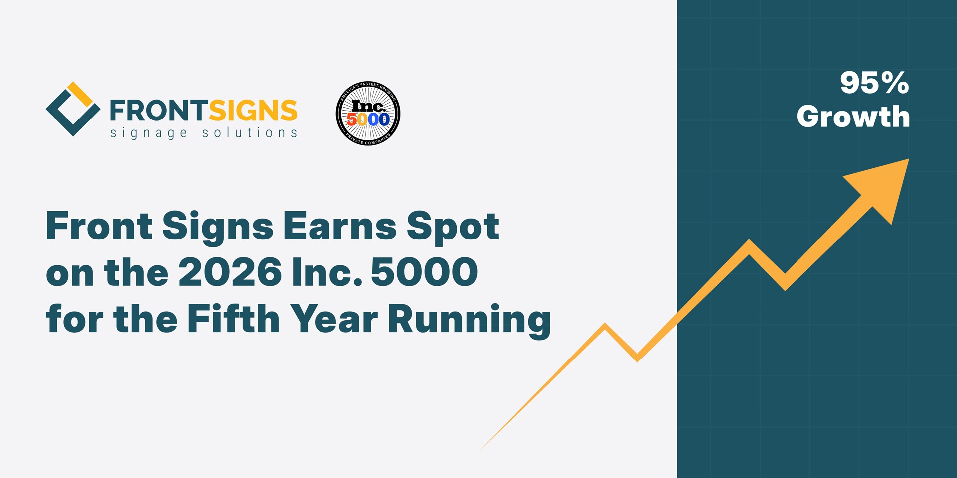 Front Signs Earns Spot on the 2026 Inc. 5000 for the Fifth Year Running