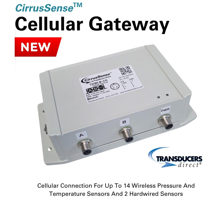 Transducers Direct Launches CirrusSense™ Cellular Gateway, Expanding Wireless Remote Monitoring to Anywhere in the World