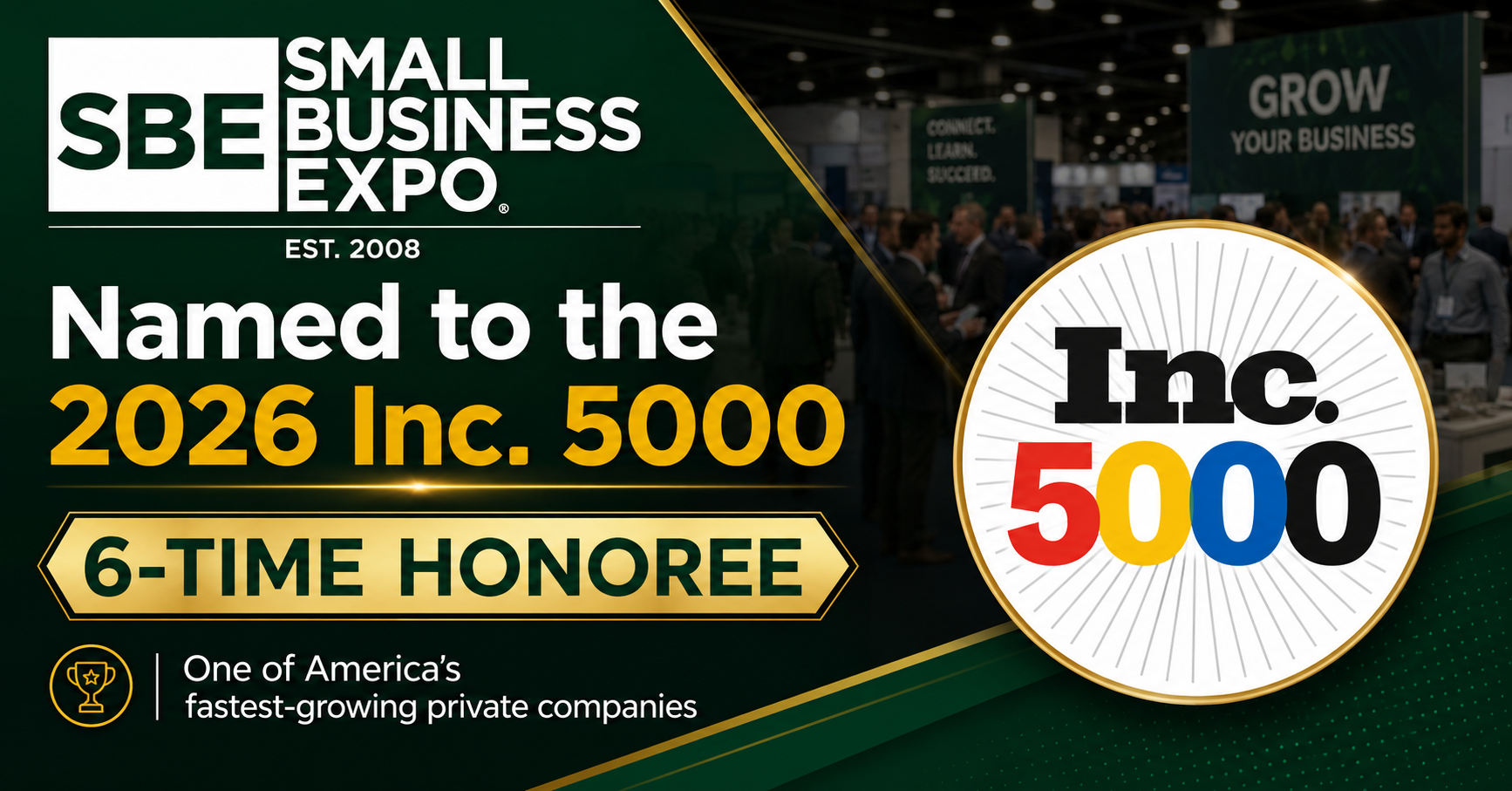 Small Business Expo Named to 2026 Inc. 5000 for Sixth Time