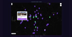 The ReelMap real estate discovery platform displaying agent-created property and neighborhood videos organized by location on an interactive map.