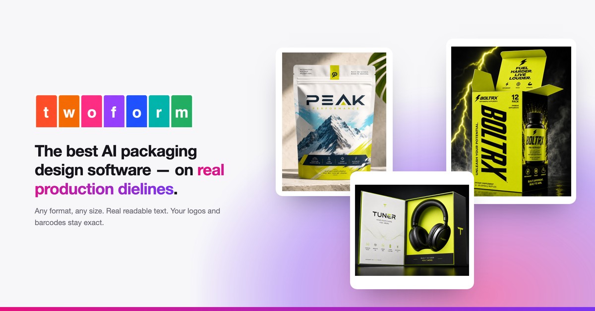 TWOFORM Launches an AI Packaging Design Platform Built on Production Dielines