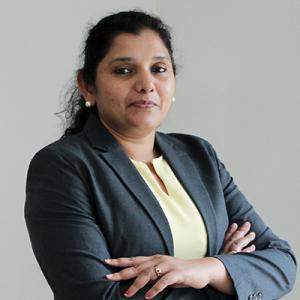 This is the photo of Mahalakshmi Santaram, Global Head of Insurance Practice, Aspire Systems