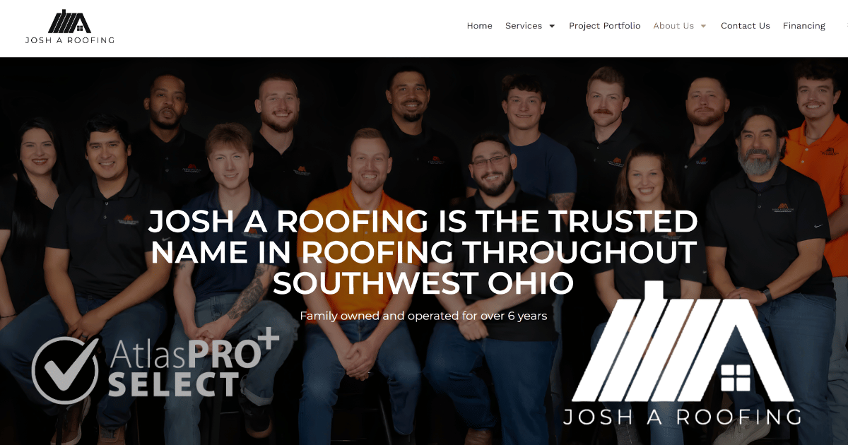 Josh A Roofing Relaunches Website Improving User Experience and Response Times
