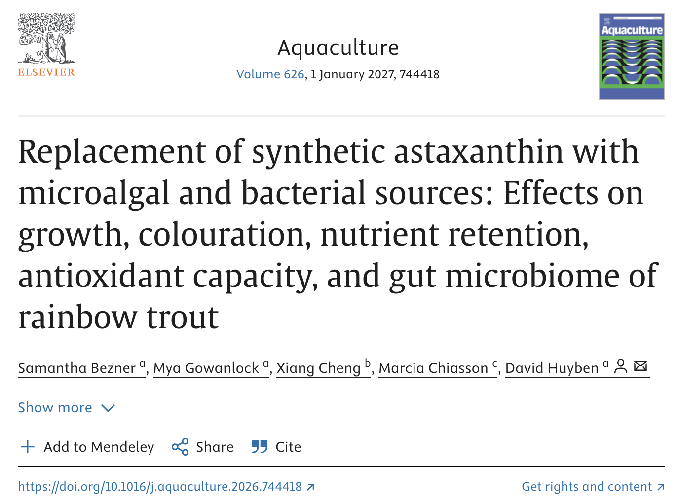 Peer-Reviewed Salmonid Study Evaluates AlgaeAsta® as a Natural Alternative to Synthetic Astaxanthin
