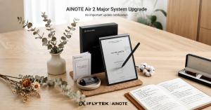 iFLYTEK has released a major system update for the iFLYTEK AINOTE Air 2, introducing the new NoteOS experience and enhancing how users capture, organise, read and manage information on the AI-powered E Ink tablet iFLYTEK_AINOTE_AIR 2_Major System Updates