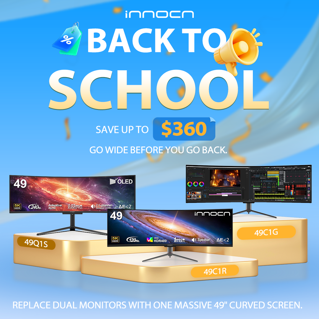 INNOCN Announces ‘Off to College’ Back-to-School Savings Event with Deals on High-Performance and OLED Displays