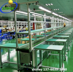 Hongdali PVC Belt Conveyor With Customized Worktables