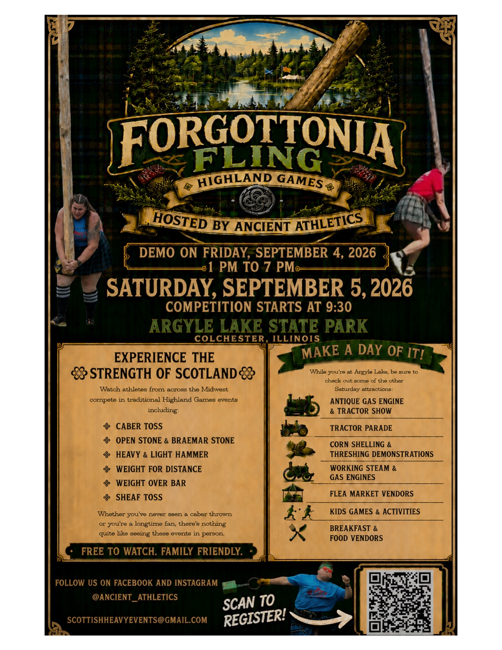 Forgottonia Fling Brings the Strength of Scotland to Argyle Lake State Park