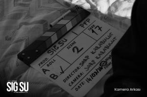 Production clapperboard from the filming of Shallow Water, a 2026 Turkish psychological thriller.