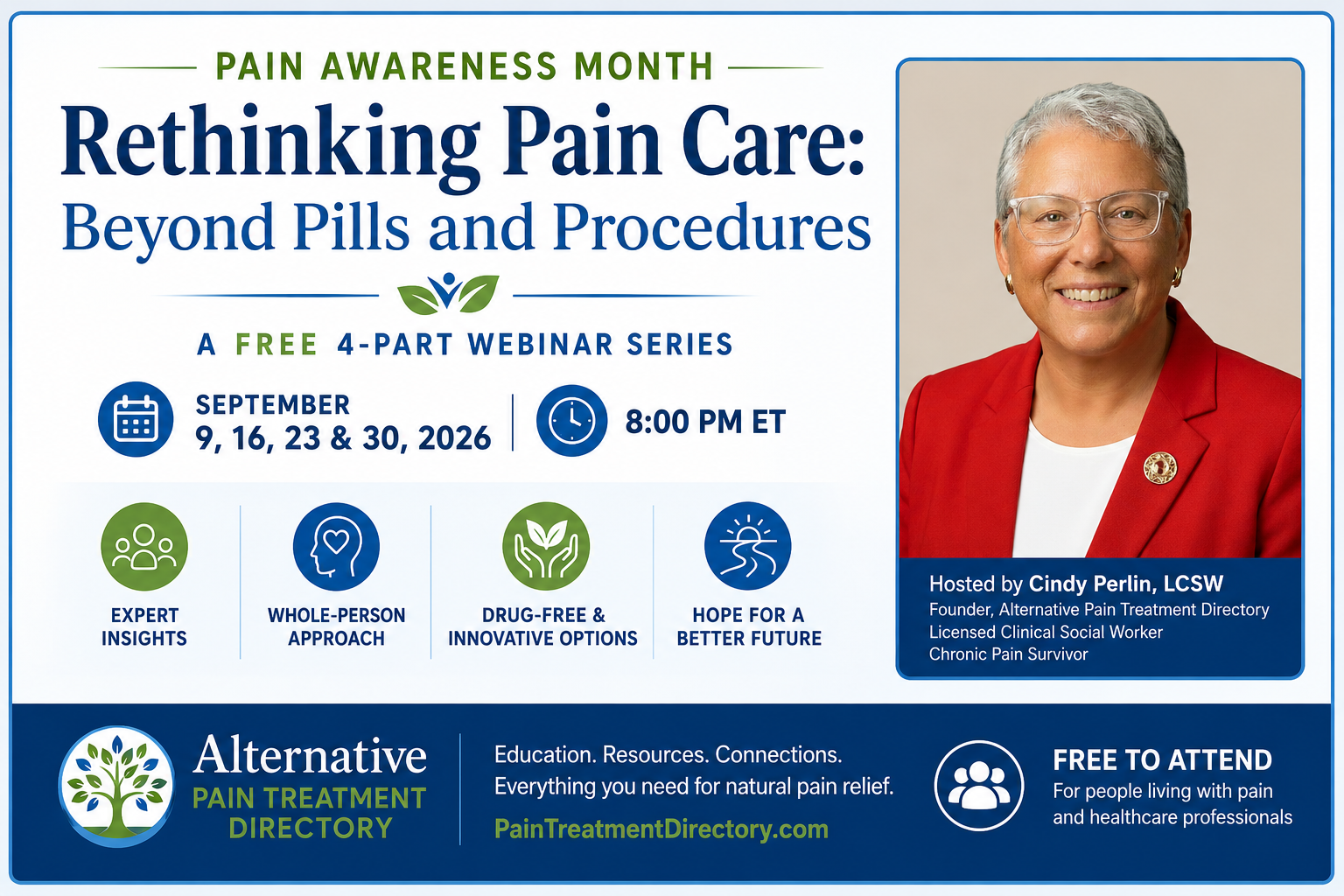 Free Pain Awareness Month Webinar Series to Spotlight Drug-Free and Innovative Approaches to Chronic Pain
