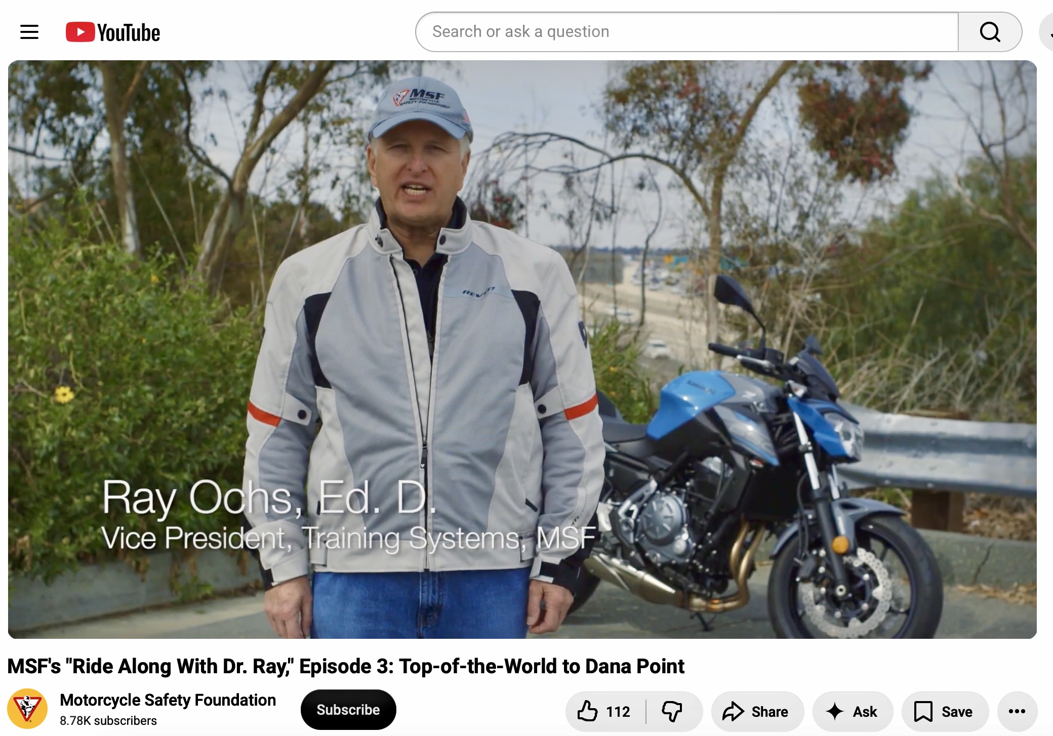 Motorcycle Safety Foundation’s Dr. Ray Ochs to Retire After More Than 50 Years in Rider Education