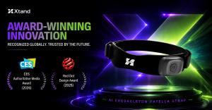 Xtand, a wearable AI technology company applying exoskeleton engineering to sports and everyday mobility, today announced a growing portfolio of international design and technology honors AI-powered patella strap by Xtand with international design awards recognition and advanced wearable technology presentation.