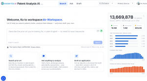 AuriQ Systems Inc. today announced the beta launch of Patent Analysis AI (essentia image of essentia.ai