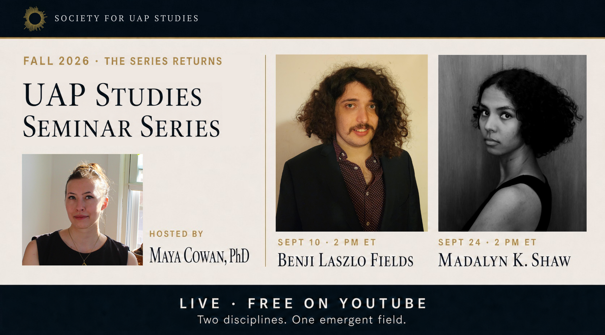 Society for UAP Studies Resumes Its Public Seminar Series, Foundations of a New Field