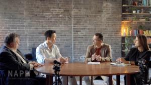 The four NAPP co-hosts recording the Season 2 episode on buying property with family in Australia