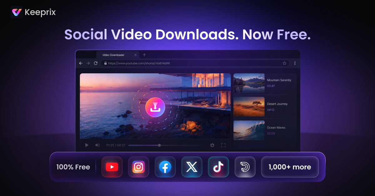 With YouTube Shorts Averaging 200 Billion Daily Views, Keeprix Makes Social Video Downloads Free for Offline Viewing