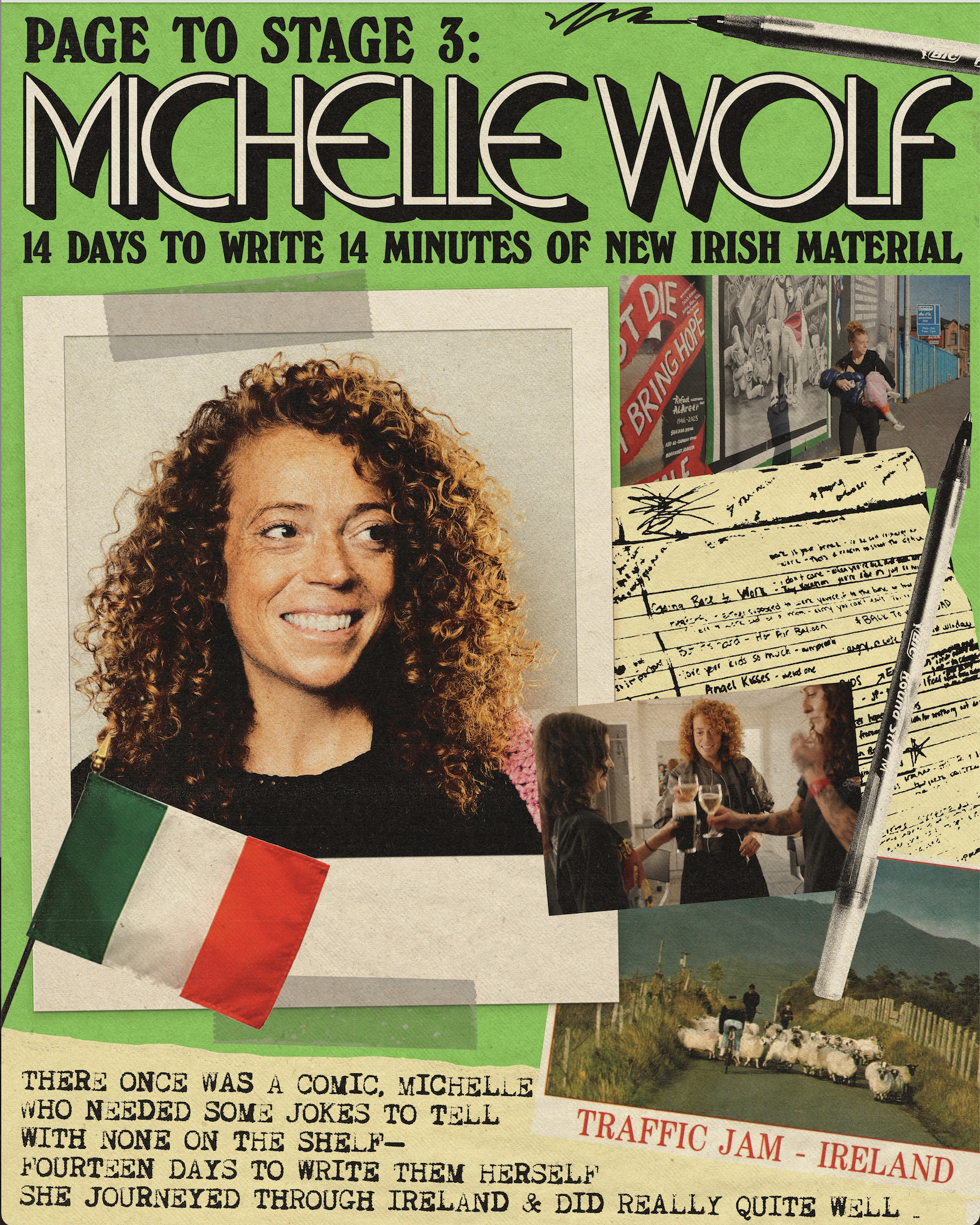 MICHELLE WOLF DEBUTS ‘PAGE TO STAGE 3’ + NEW STAND-UP SPECIAL ‘IRISH COURAGE’ ON PUNCHUP LIVE