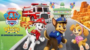 Families will soon step into the world of Adventure Bay as Paramount Products & Experiences and Egan Productions announce the launch of PAW PATROL™ RESCUE PUPS: AN IMMERSIVE EXPERIENCE (www PAW Patrol Rescue Pups Announce - Key Art