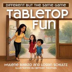 Co-authors Logan Schultz and Mylene Barizo are proud to announce the upcoming release of Different but the Same Game: Tabletop Fun, the first book in a warmhearted three-book children's series launching on September 1, 2026 Different but the Same Game: Tabletop Fun