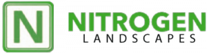 Nitrogen Landscapes green and black company logo featuring a boxed letter N icon and the brand name text.