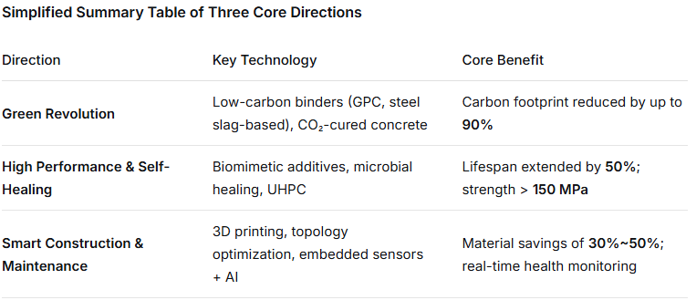 Future Global Development of Concrete Embraces ‘Green, Smart, and Circular’ as Three Core Directions