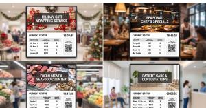 A LINE WITH NOWHERE TO GO
A department store's Christmas sale sends a wave of shoppers through the doors the moment it opens, and without a way to split that crowd into manageable lines, the gift wrap counter backs up before lunch GOxCALL Queue Screen Across Four Industries