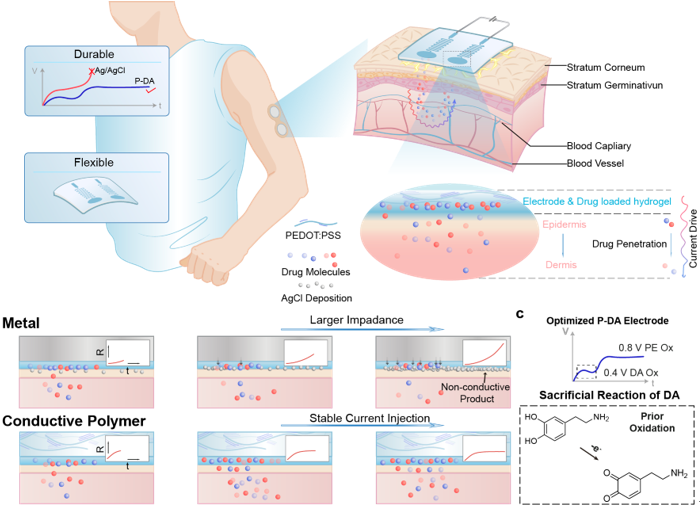 Dopamine helps wearable drug-delivery electrodes last longer