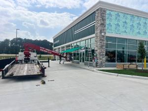 Royal Signs & Awnings at Mavis Tire site for installation