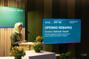 The launch was officiated by Madam Halimah Yacob, Chancellor of the Singapore University of Social Sciences and former President of the Republic of Singapore