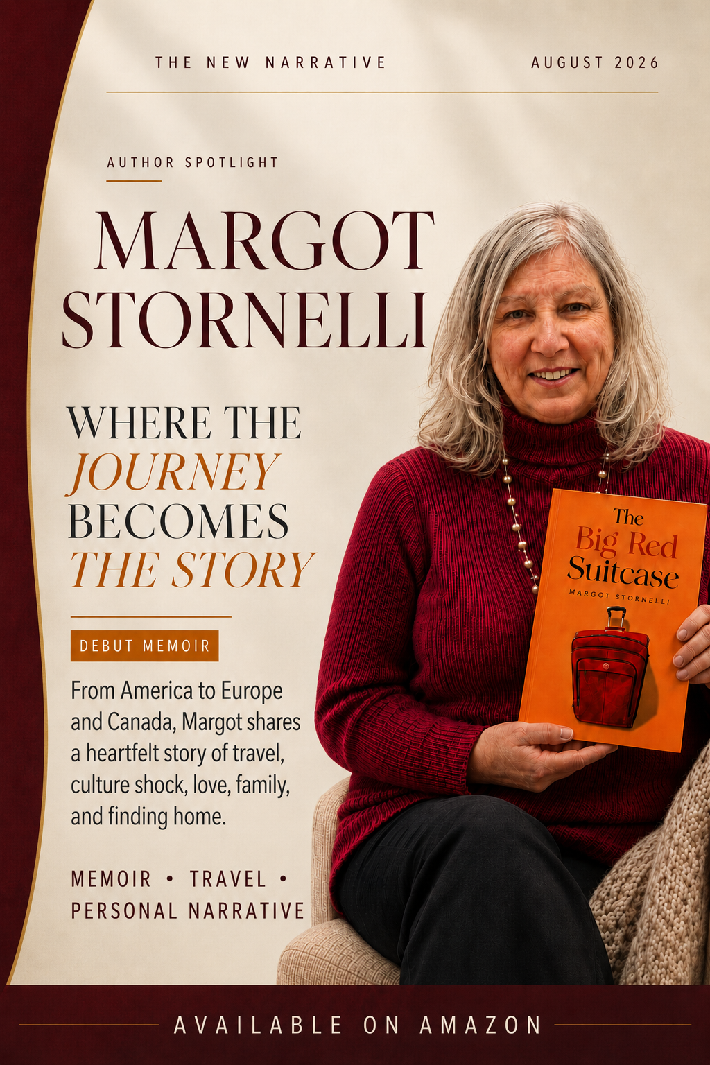 Margot Stornelli Releases The Big Red Suitcase, a Memoir of Travel, Family, and Following Your Dreams