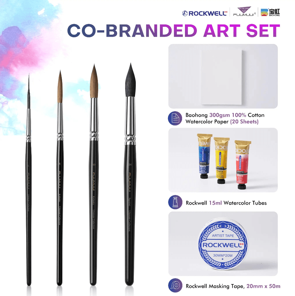 FUUMUUI, ROCKWELL and BAOHONG Launch Collaborative Watercolor Set Combining Paint, Brushes and Cotton Paper