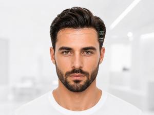 A revision hair transplant is the operation people seek when a first procedure did not deliver what they were told it would: a hairline that sits too low, grafts pointing the wrong way, visible plugs, density that never arrived, or a donor area left thin or scarred Revision hair transplant result showing corrected hairline and repaired donor area