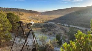 Example of observation site for wild horse roundup.